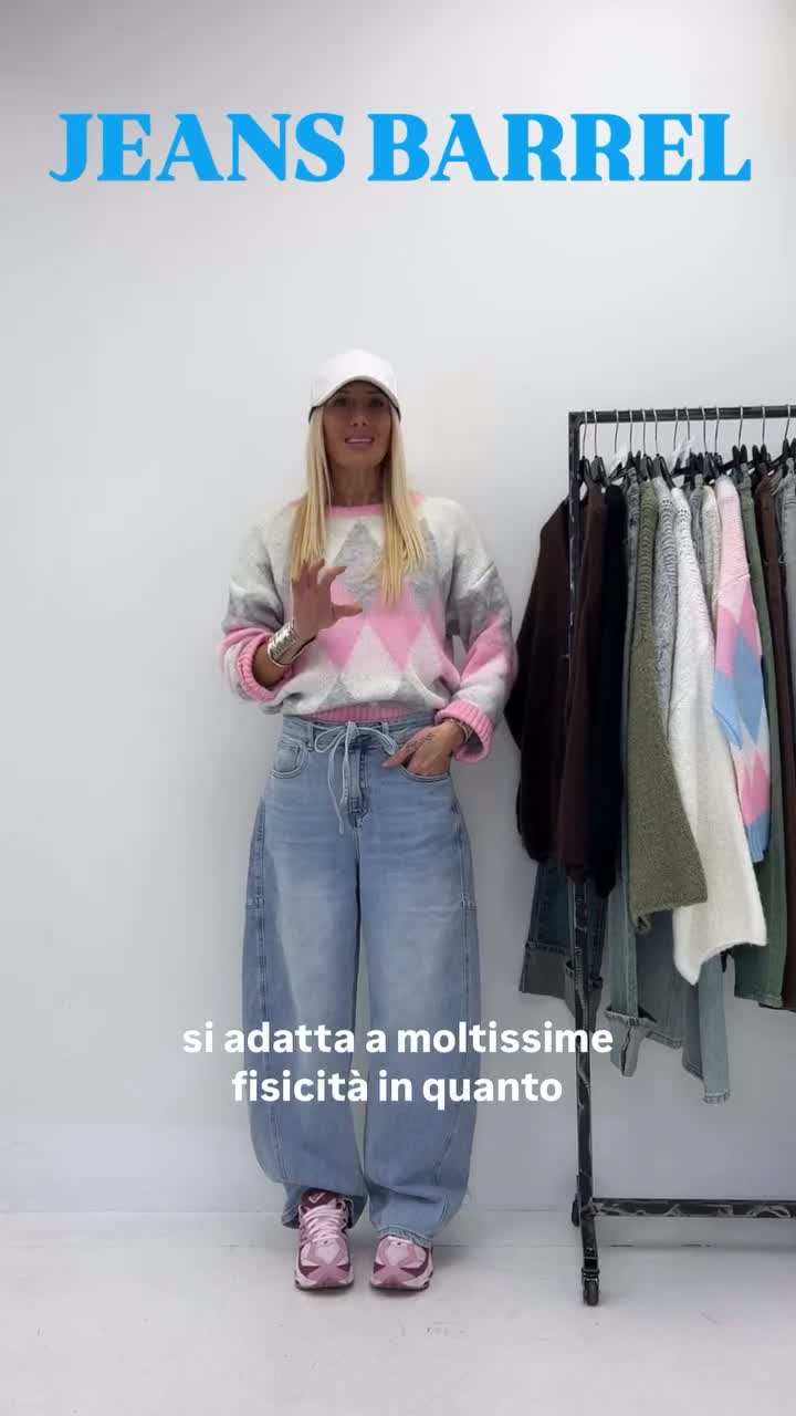 jeans con laccio barrel